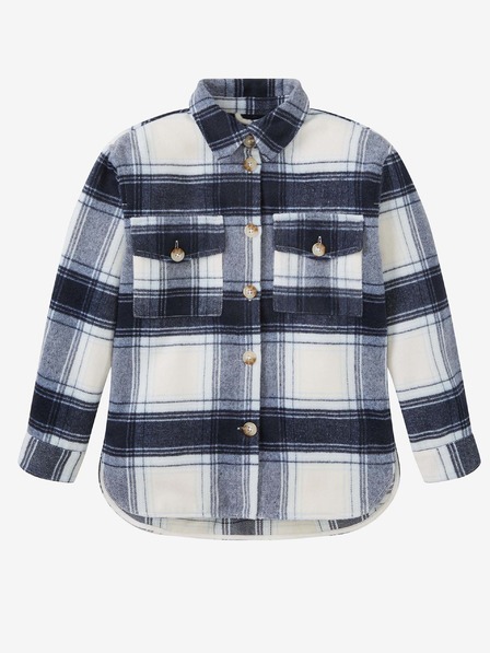 Tom Tailor Tom Tailor weiß-blau kariertes Hemd für Mädchen leichte Jacke