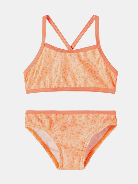 name it Zweiteiliger gemusterter Badeanzug für Mädchen in Orange, Felisia