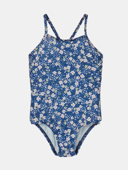 name it Blauer einteiliger Badeanzug mit Blumenmuster für Mädchen, Name: Felisia