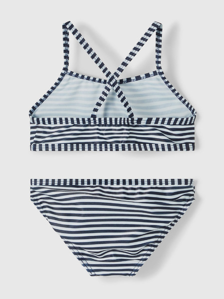 name it Zweiteiliger gestreifter Badeanzug für Mädchen, weiß und blau, Felisia