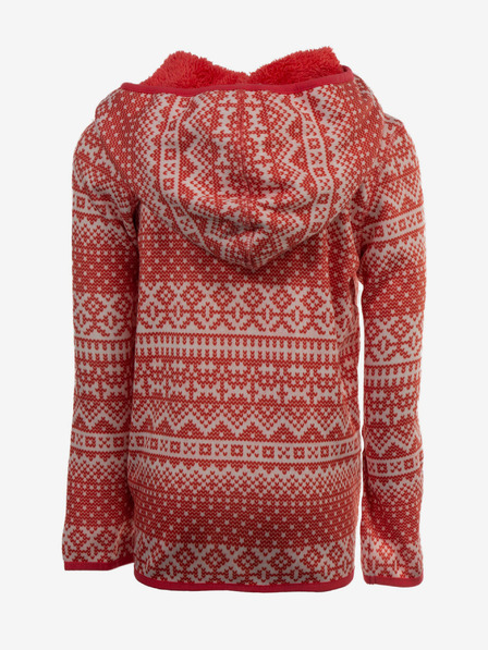 ALPINE PRO Alpine Pro Berto Rot Gemusterter Pullover für Mädchen