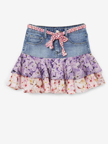 Desigual Blauer Mädchen-Jeansrock mit Rüschen Desigual Portugal
