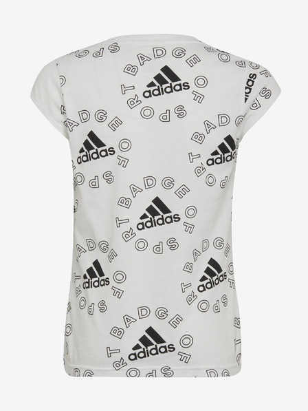adidas Performance Weißes gemustertes Mädchen-T-Shirt adidas Performance