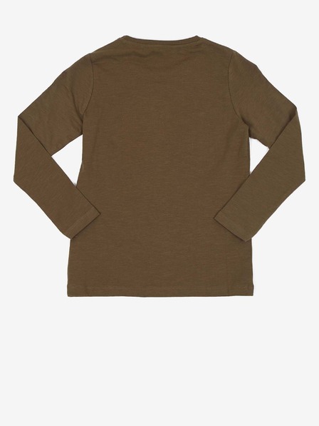 name it Khakifarbenes bedrucktes T-Shirt für Mädchen Name It Ozem