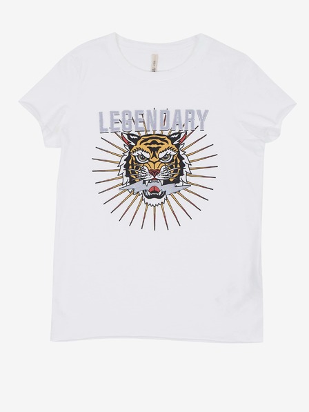 ONLY Weißes Mädchen-T-Shirt NUR Lucy