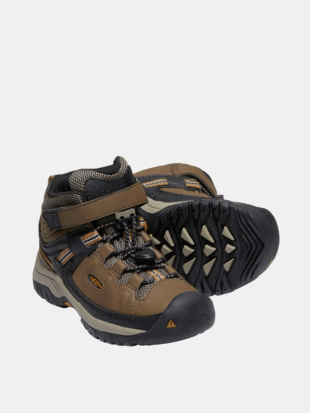 Keen Braune Jungen Leder Winterstiefel Keen Targhee