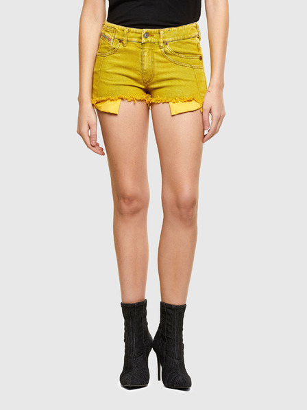Diesel Senffarbene Damen-Jeans-Shorts Diesel