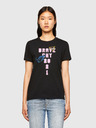Diesel Schwarzes Damen-T-Shirt Diesel Sily