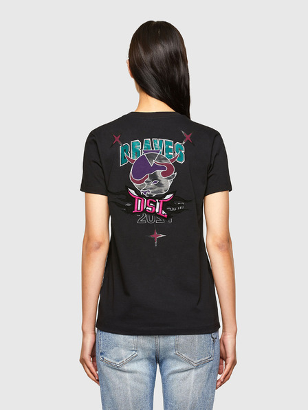 Diesel Schwarzes Damen-T-Shirt Diesel Sily