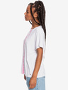 Roxy Rosa und weißes Roxy Over The Rainbo gemustertes Damen-T-Shirt