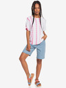 Roxy Rosa und weißes Roxy Over The Rainbo gemustertes Damen-T-Shirt