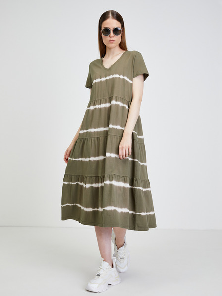 Noisy May Khaki-gemustertes Midikleid Noisy May Buster