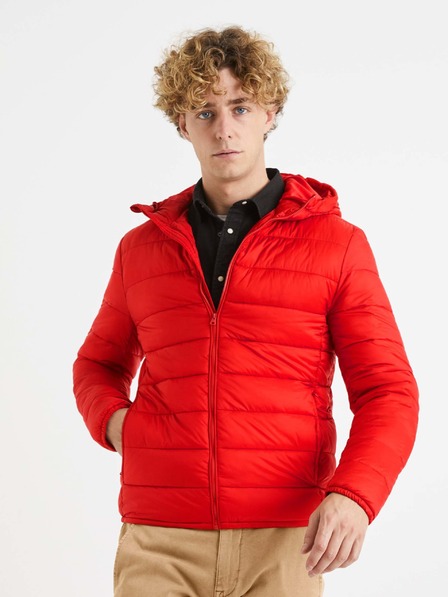 Celio Rote leichte Herren-Steppjacke Celio Vububble