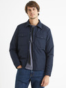 Celio Dunkelblaue Celio Bushirtnyl Herrenjacke mit Taschen
