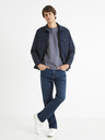 Celio Dunkelblaue Celio Bushirtnyl Herrenjacke mit Taschen