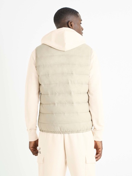 Celio Beige Herren-Steppweste Celio Bulock