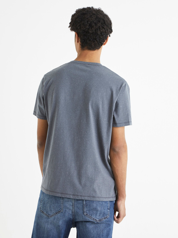 Celio Blaues Herren-Basic-T-Shirt Celio Beneps