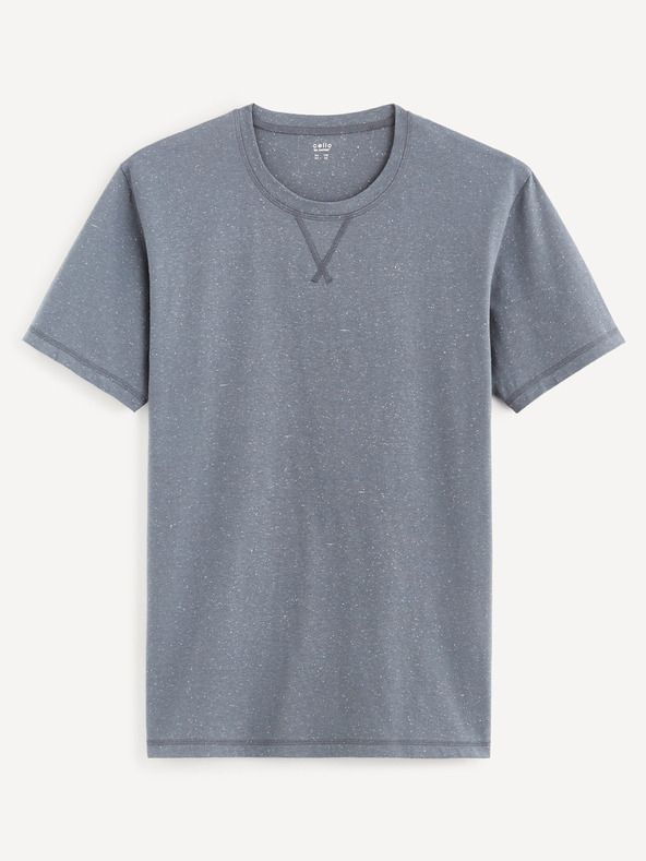 Celio Blaues Herren-Basic-T-Shirt Celio Beneps