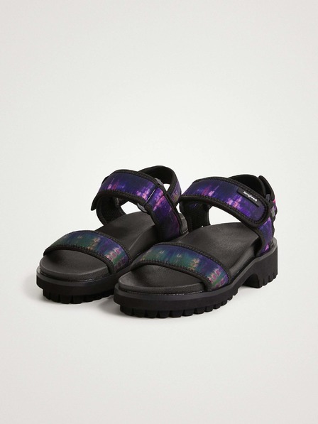 Desigual Lila und schwarz Desigual Track Sandale für Frauen
