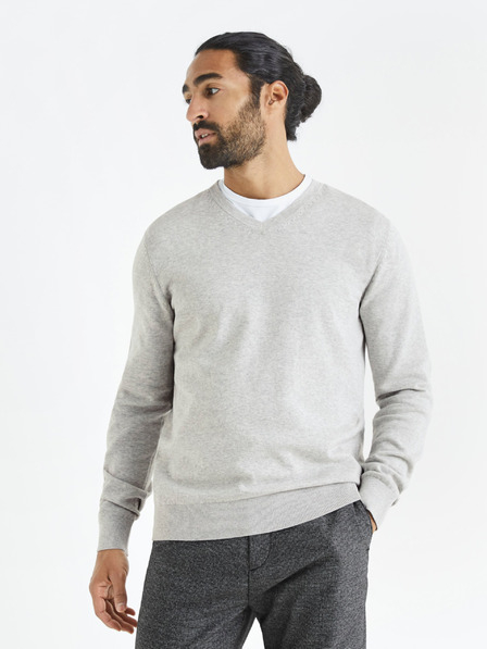 Celio Hellgrauer Herrenpullover Celio Befirstv