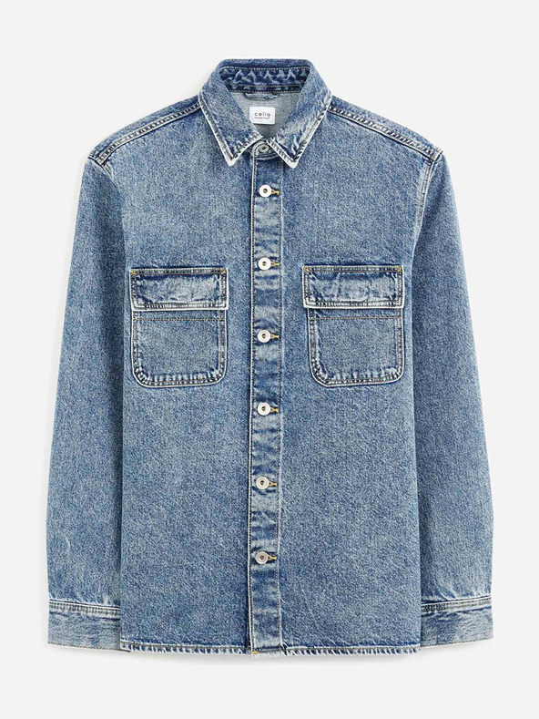 Celio Blaues Herren Jeanshemd Celio Battery