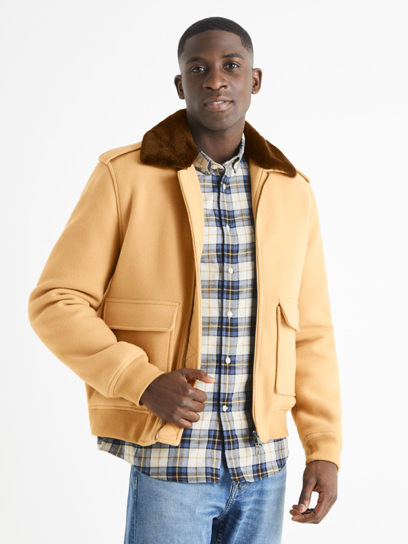 Celio Beige Herrenjacke Celio Buaviat