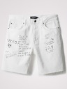 Desigual Weiße gemusterte Jeansshorts für Herren Desigual Ray
