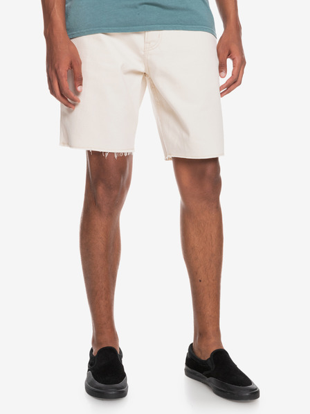Quiksilver Cremefarbene Herren Denim Shorts Quiksilver