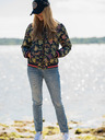 Brakeburn Dunkelblauer gemusterter Damen-Bomber Brakeburn