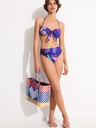 Desigual Desigual Alana II blaues gemustertes Damen-Badeanzugoberteil