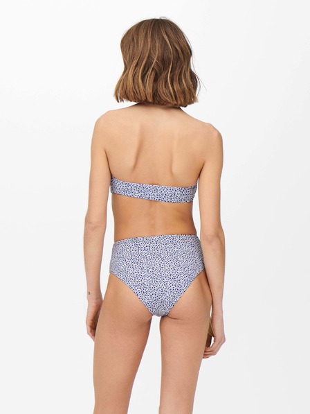 ONLY Weißes und blaues geblümtes Badeanzug-Top ONLY Ella