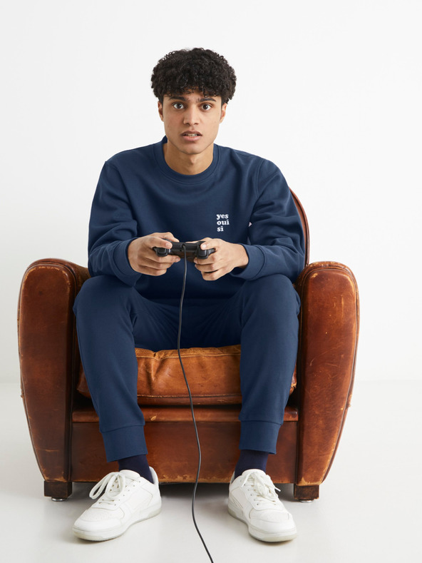 Celio Dunkelblaues Herren-Sweatshirt von Celio Beprix