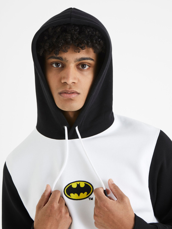 Celio Schwarz-weißes Celio Batman Herren-Sweatshirt