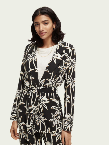 Scotch & Soda Schwarze gemusterte Damenjacke Scotch & Soda