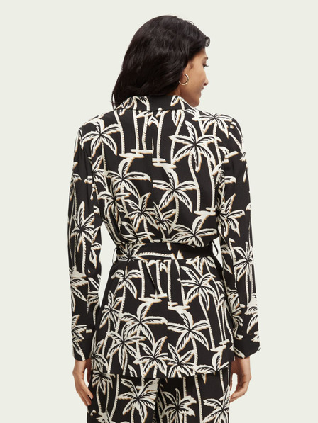 Scotch & Soda Schwarze gemusterte Damenjacke Scotch & Soda
