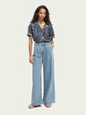 Scotch & Soda Dunkelblaues geblümtes Damen-Shirt von Scotch & Soda