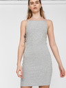 Noisy May Hellgraues Kleid mit gerippten Ärmeln Noisy May Edda
