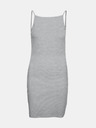 Noisy May Hellgraues Kleid mit gerippten Ärmeln Noisy May Edda