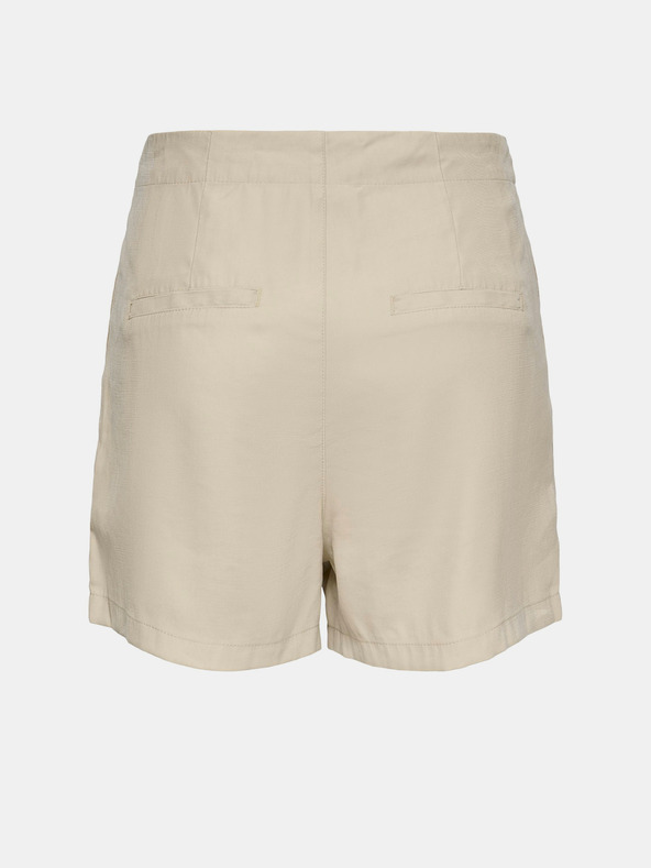 ONLY Beigefarbene Shorts mit Bindeband ONLY Mago