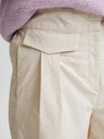 Selected Femme Cremefarbene Leinen-Shorts mit hohem Bund Selected Femme Cecilie