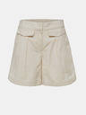 Selected Femme Cremefarbene Leinen-Shorts mit hohem Bund Selected Femme Cecilie