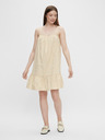 Pieces Weiß-beige gestreiftes Kleid Pieces Palli