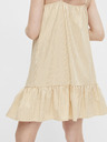 Pieces Weiß-beige gestreiftes Kleid Pieces Palli