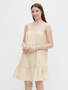 Pieces Weiß-beige gestreiftes Kleid Pieces Palli