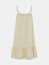 Pieces Weiß-beige gestreiftes Kleid Pieces Palli