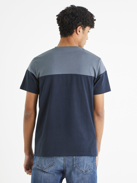 Celio Blaues Herren-T-Shirt mit Tasche Celio Becolored