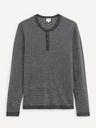 Celio Dunkelgrauer gestreifter Herrenpullover von Celio Bestripe