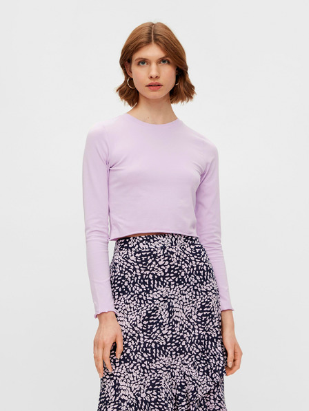 Pieces Hellviolettes Crop-Top Pieces Maddi