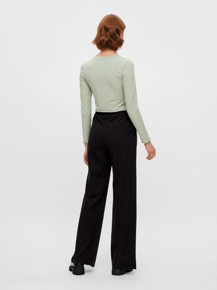 Pieces Hellgrünes Crop-Top Pieces Maddi
