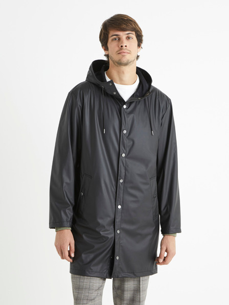 Celio Schwarzer Herren-Kapuzenparka Celio